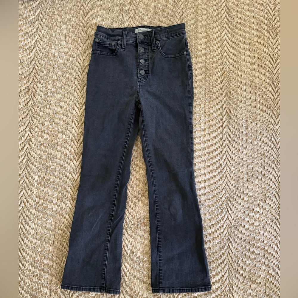 Madewell jeans button fly high rise cal Demi boot Size 25